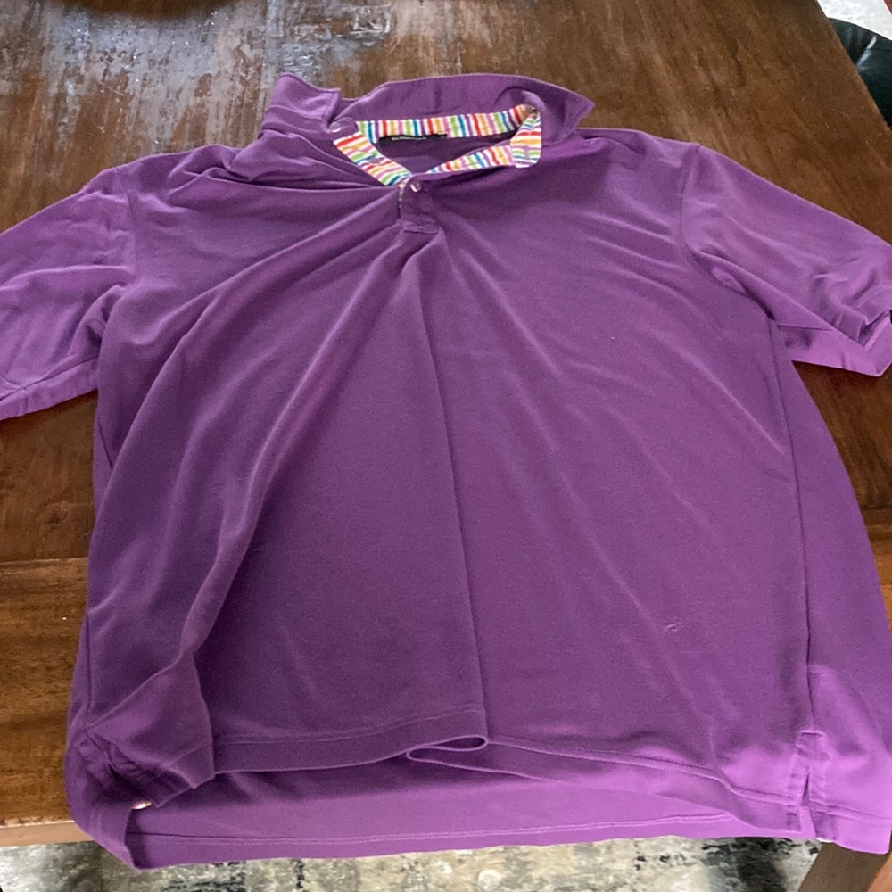 Men purple Bugatti golf shirt XL